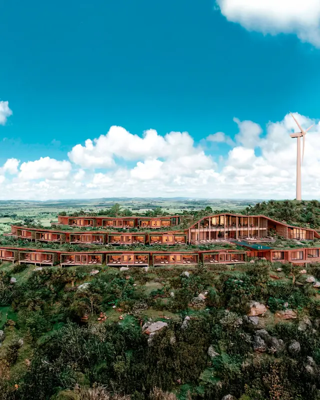 Rendering of the AKEN SPIRIT Viña Edén Wine Resort project